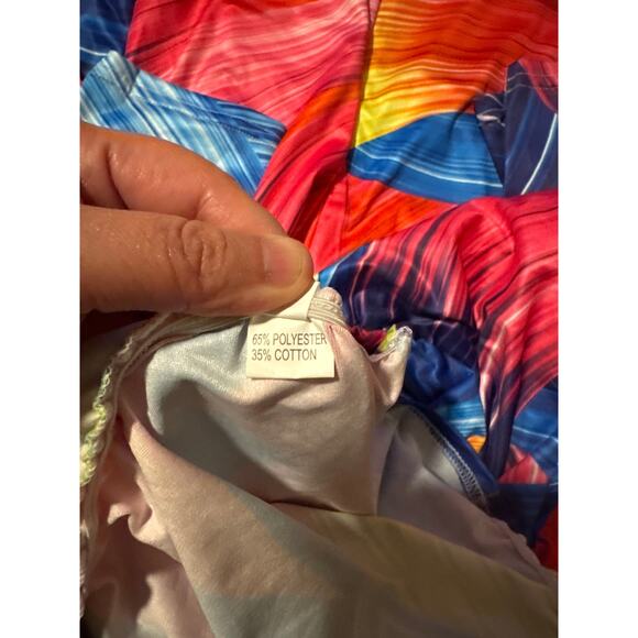 Maweii Allover Print Mock Neck Bodycon Dress size XL - Picture 6 of 6